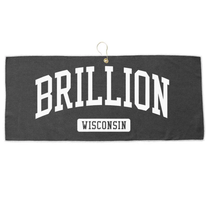 Brillion Wisconsin WI Vintage Athletic Sports Large Microfiber Waffle Golf Towel