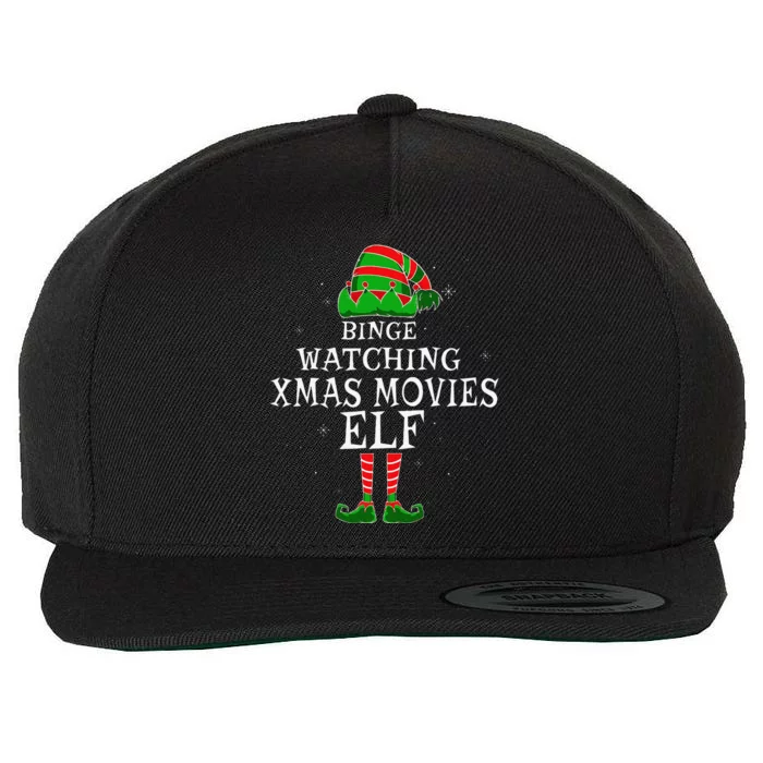 Binge Watching Xmas Movies Elf Matching Family Christmas Wool Snapback Cap