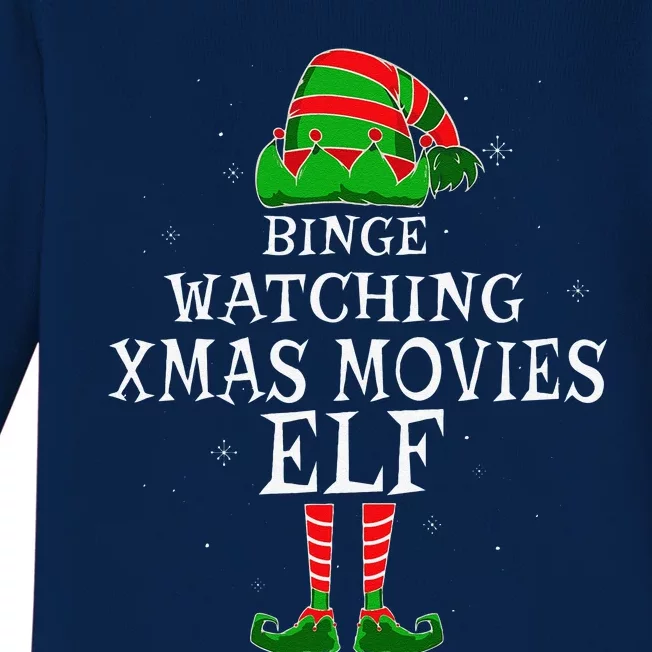 Binge Watching Xmas Movies Elf Matching Family Christmas Baby Long Sleeve Bodysuit