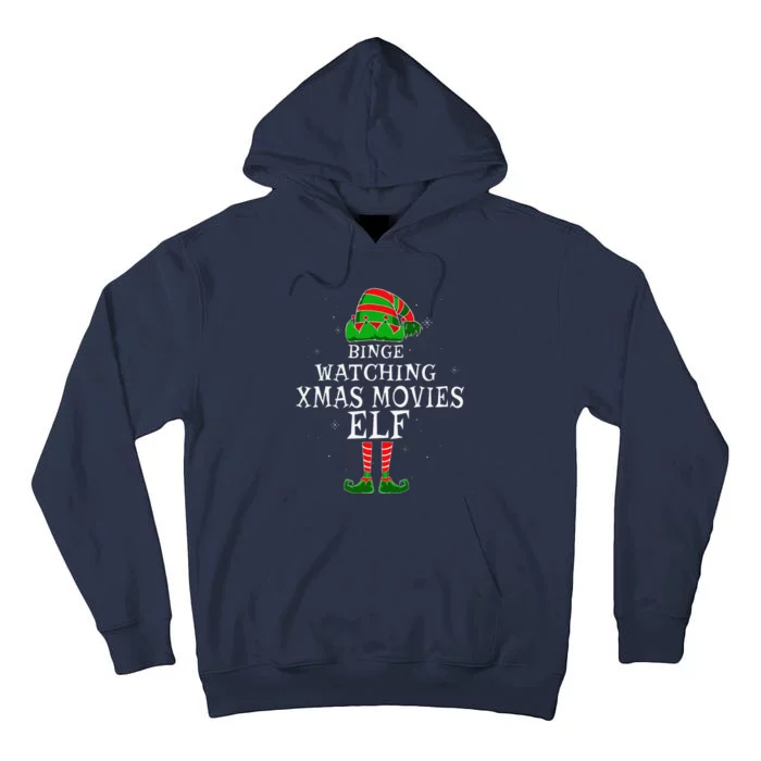 Binge Watching Xmas Movies Elf Matching Family Christmas Tall Hoodie