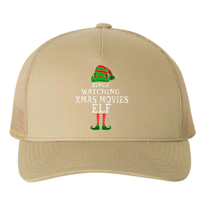 Binge Watching Xmas Movies Elf Matching Family Christmas Yupoong Adult 5-Panel Trucker Hat