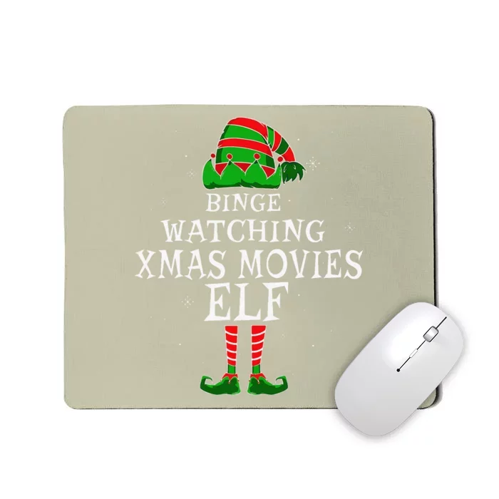 Binge Watching Xmas Movies Elf Matching Family Christmas Mousepad