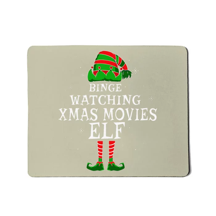 Binge Watching Xmas Movies Elf Matching Family Christmas Mousepad