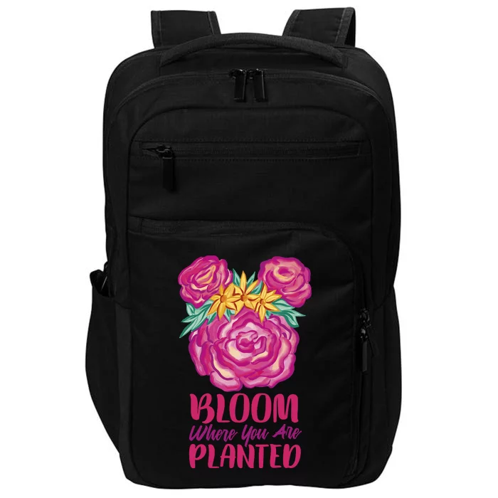 Bloom Where You Are Planted Floral Impact Tech Backpack