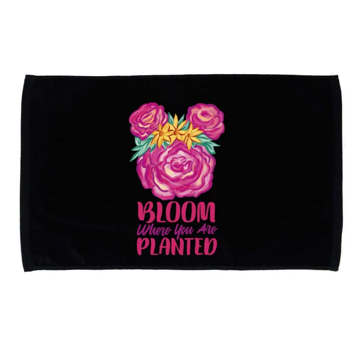 Bloom Where You Are Planted Floral Microfiber Hand Towel