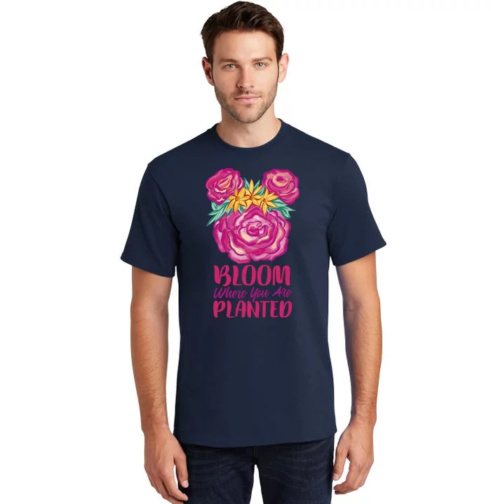 Bloom Where You Are Planted Floral Tall T-Shirt