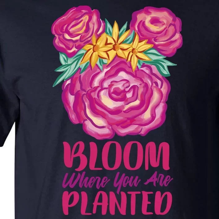 Bloom Where You Are Planted Floral Tall T-Shirt