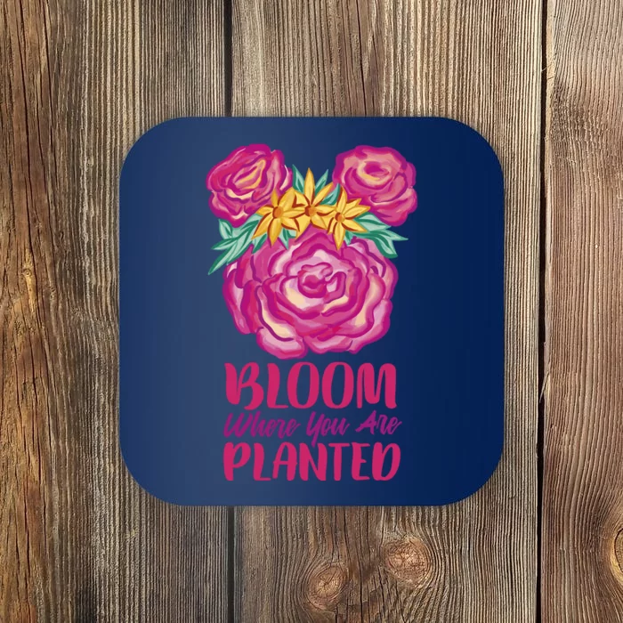 Bloom Where You Are Planted Floral Coaster