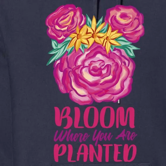 Bloom Where You Are Planted Floral Premium Hoodie