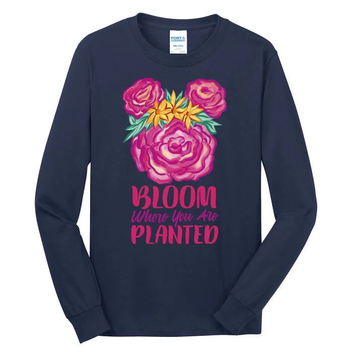 Bloom Where You Are Planted Floral Tall Long Sleeve T-Shirt