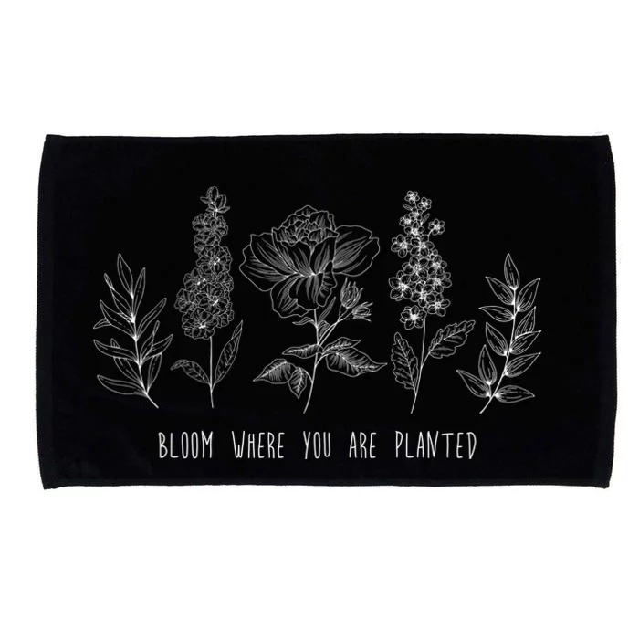 Bloom Where You Are Planted Grow Flower Plants Microfiber Hand Towel