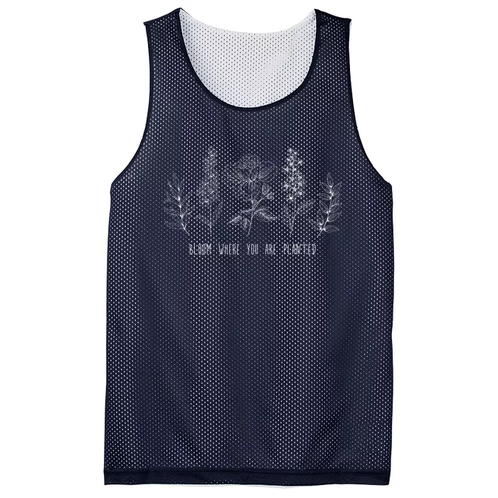 Bloom Where You Are Planted Grow Flower Plants Mesh Reversible Basketball Jersey Tank