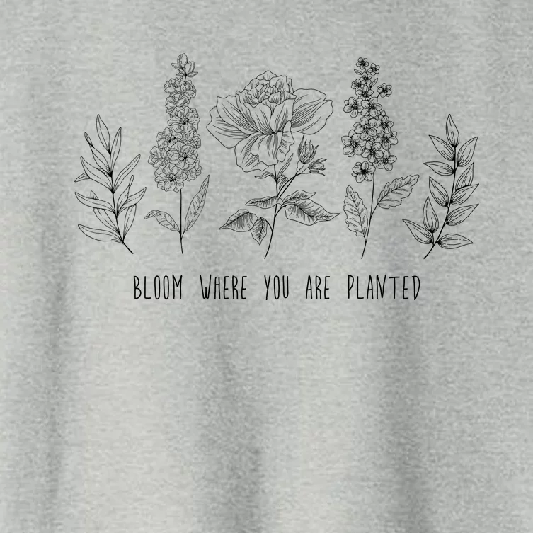 Bloom Where You Are Planted Grow Flower Plants Women's Crop Top Tee