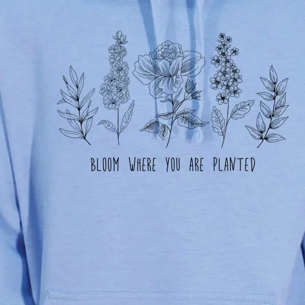 Bloom Where You Are Planted Grow Flower Plants Unisex Surf Hoodie