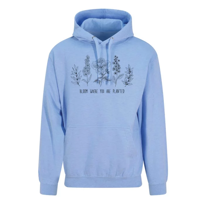 Bloom Where You Are Planted Grow Flower Plants Unisex Surf Hoodie