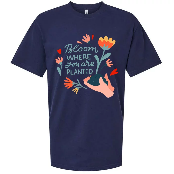 Bloom Where You Are Planted Nature Sueded Cloud Jersey T-Shirt