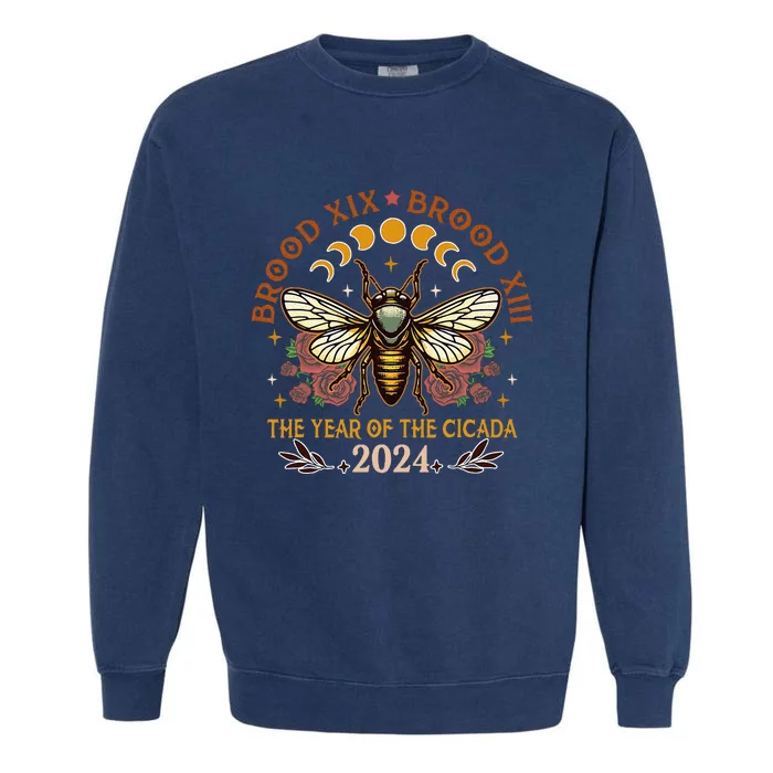 Brood Xix Brood Xiii Year Of The Cicada 2024 Garment-Dyed Sweatshirt