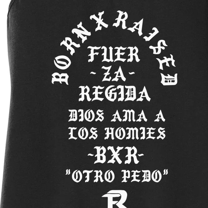 Born X Raised Fuerza Regida Memorial New Women's Racerback Tank