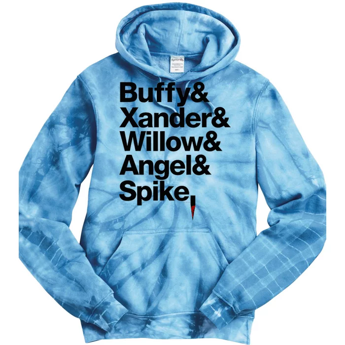 Buffy Xander Willow Angel Spike Tie Dye Hoodie