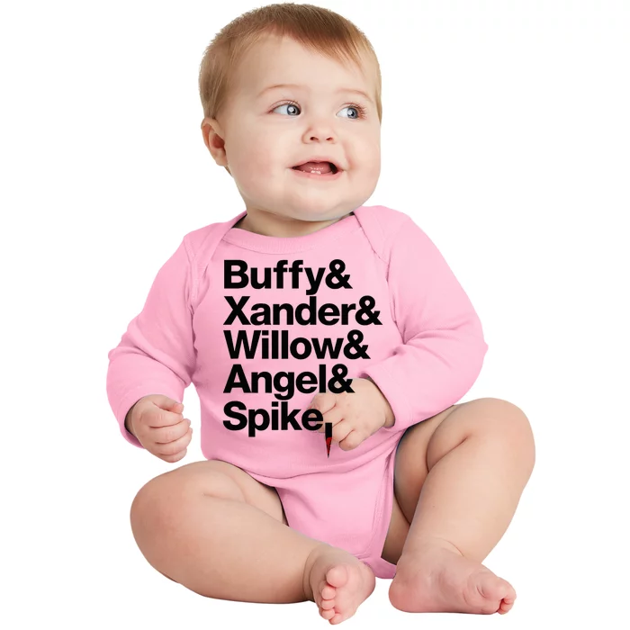 Buffy Xander Willow Angel Spike Baby Long Sleeve Bodysuit