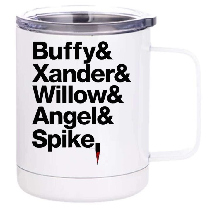 Buffy Xander Willow Angel Spike Front & Back 12oz Stainless Steel Tumbler Cup