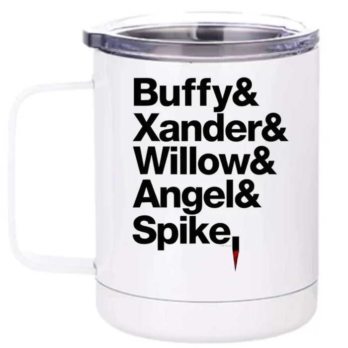 Buffy Xander Willow Angel Spike Front & Back 12oz Stainless Steel Tumbler Cup