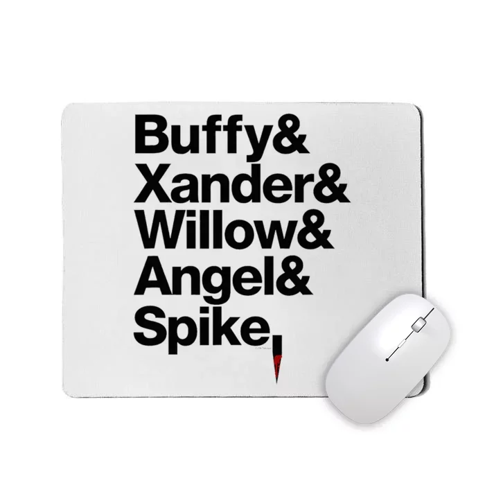 Buffy Xander Willow Angel Spike Mousepad