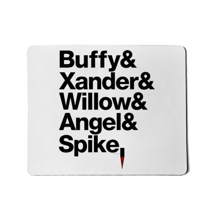 Buffy Xander Willow Angel Spike Mousepad