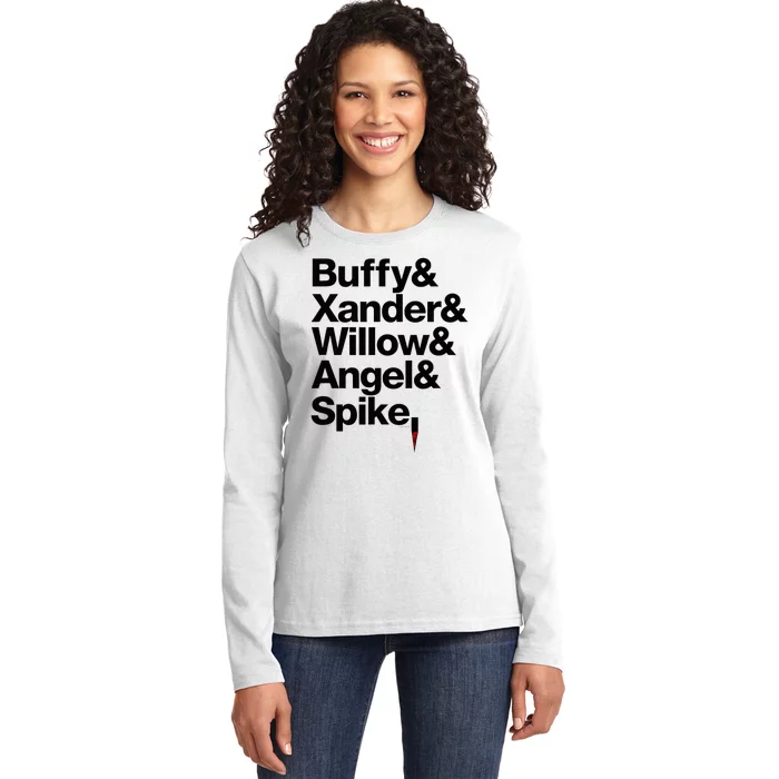 Buffy Xander Willow Angel Spike Ladies Long Sleeve Shirt