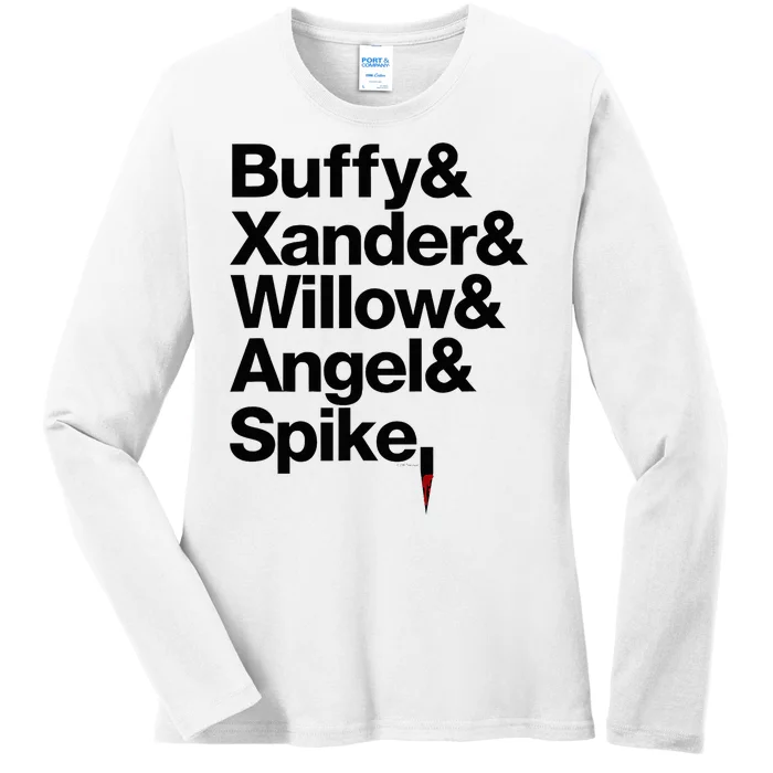 Buffy Xander Willow Angel Spike Ladies Long Sleeve Shirt