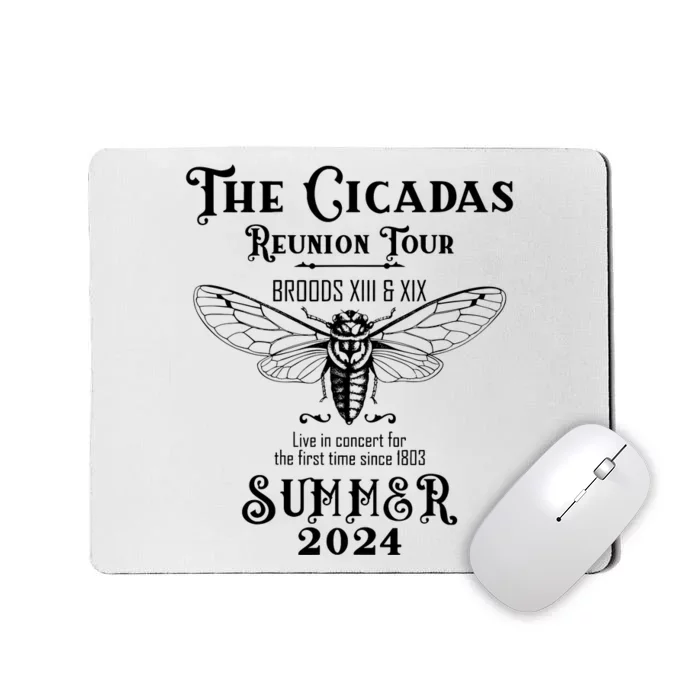 Brood Xix Xiii Cicada Invasion Summer 2024 Cicada 80s Band Mousepad