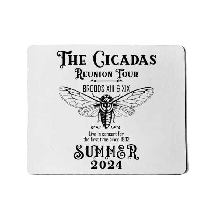 Brood Xix Xiii Cicada Invasion Summer 2024 Cicada 80s Band Mousepad