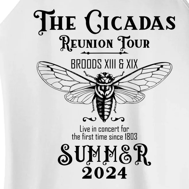 Brood Xix Xiii Cicada Invasion Summer 2024 Cicada 80s Band Women’s Perfect Tri Rocker Tank