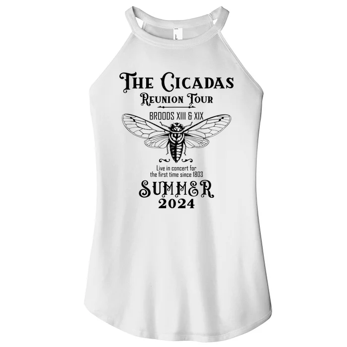 Brood Xix Xiii Cicada Invasion Summer 2024 Cicada 80s Band Women’s Perfect Tri Rocker Tank