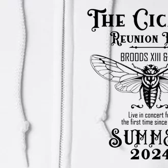 Brood Xix Xiii Cicada Invasion Summer 2024 Cicada 80s Band Full Zip Hoodie