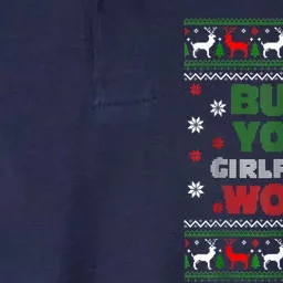 Buzz Xmas Your Girlfriend Woof! Ugly Christmas Sweater Softstyle Adult Sport Polo