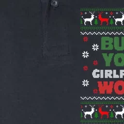 Buzz Xmas Your Girlfriend Woof! Ugly Christmas Sweater Softstyle Adult Sport Polo