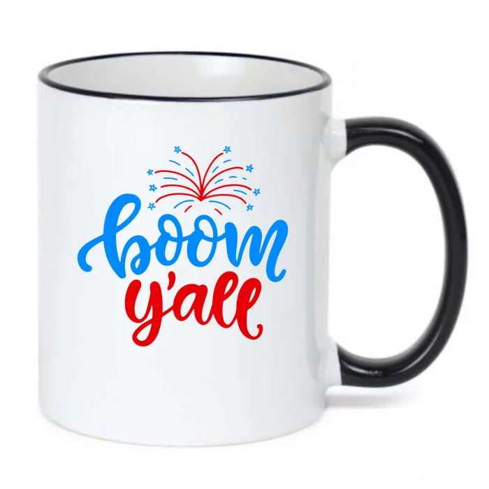 Boom Yall 4th Of July Firework Festive Black Color Changing Mug