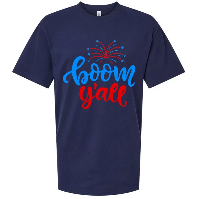 Boom Yall 4th Of July Firework Festive Sueded Cloud Jersey T-Shirt