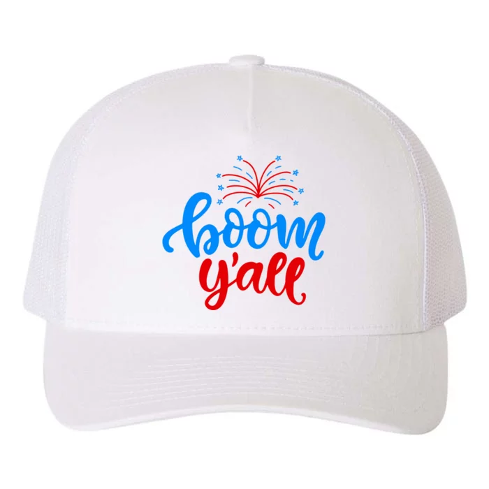 Boom Yall 4th Of July Firework Festive Yupoong Adult 5-Panel Trucker Hat