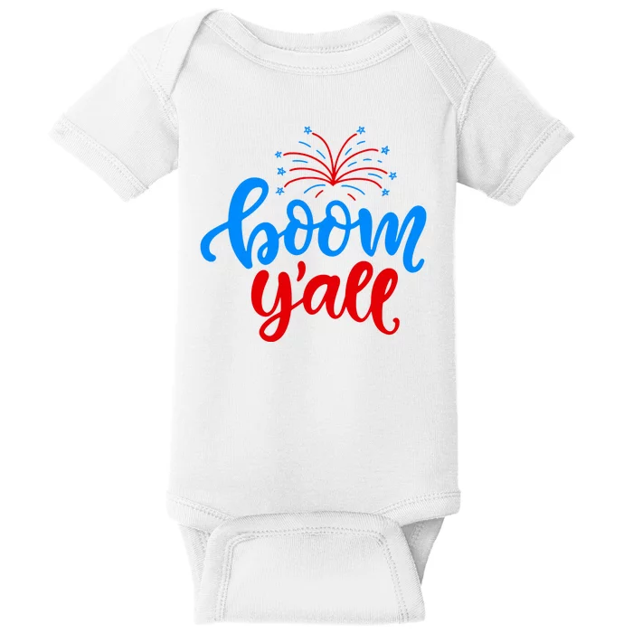 Boom Yall 4th Of July Firework Festive Baby Bodysuit