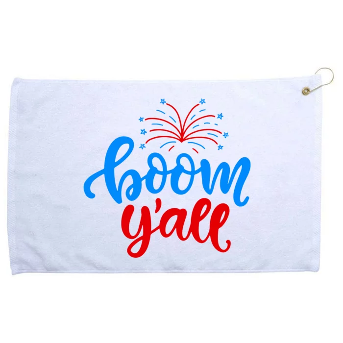 Boom Yall 4th Of July Firework Festive Grommeted Golf Towel