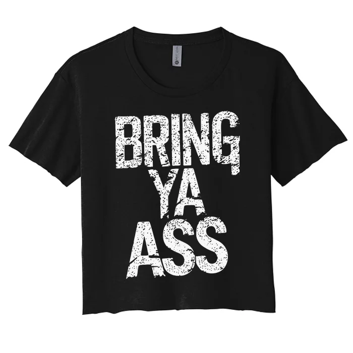 Bring Ya Ass Minnesota Basketball American Women's Crop Top Tee