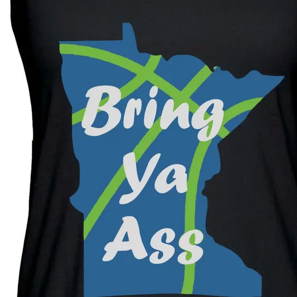 Bring Ya Ass Minnesota Basketball Ladies Essential Flowy Tank