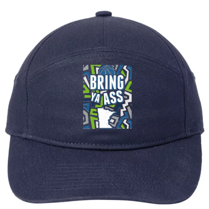 Bring Ya Ass To Minnesota Basketball Sports Fan 7-Panel Snapback Hat