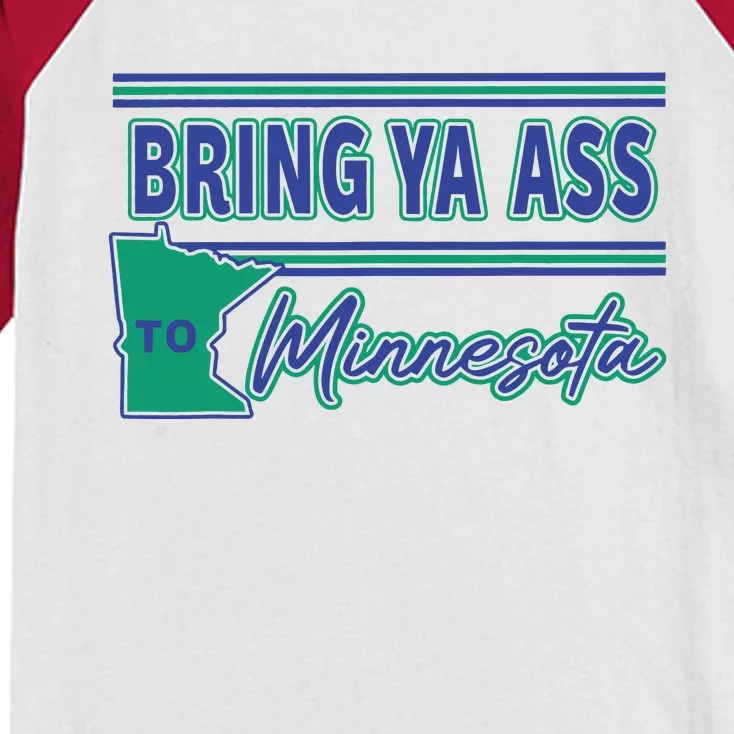 Bring Ya Ass To Minnesota Kids Colorblock Raglan Jersey