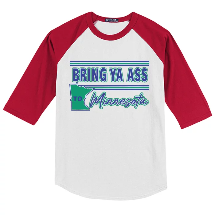 Bring Ya Ass To Minnesota Kids Colorblock Raglan Jersey