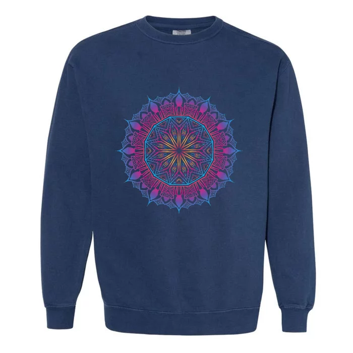 Boho Yoga Art Spiritual Meditation Garment-Dyed Sweatshirt