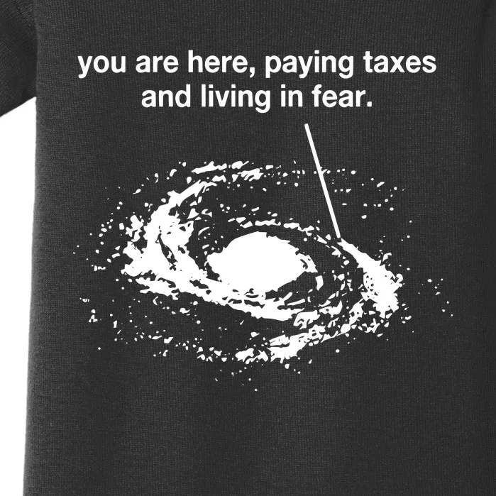 Bricksnpapers You Are Here Paying Taxes And Living In Fear Baby Bodysuit