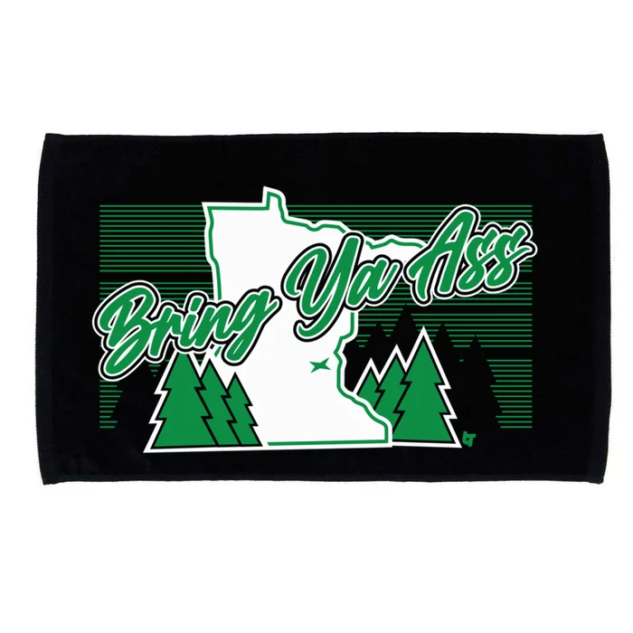 Bring Ya Ass To Minnesota Funny Minnesota Saying Gift Microfiber Hand Towel